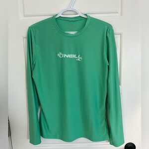 O'Neill women’s Green  Rash Guard large upf 50